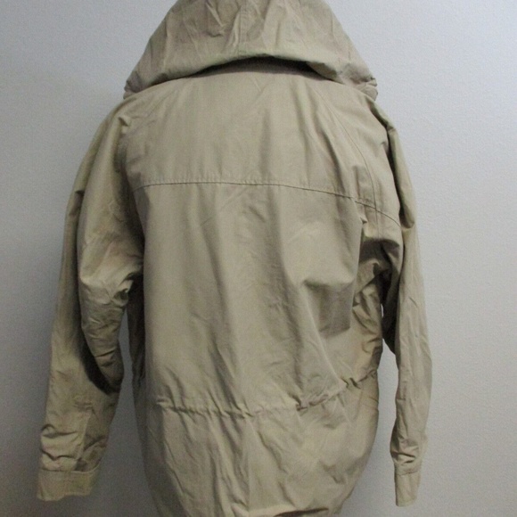 Woolrich Hooded Parka Storm Coat Jacket Khaki Tan Mens Size L - Picture 2 of 12
